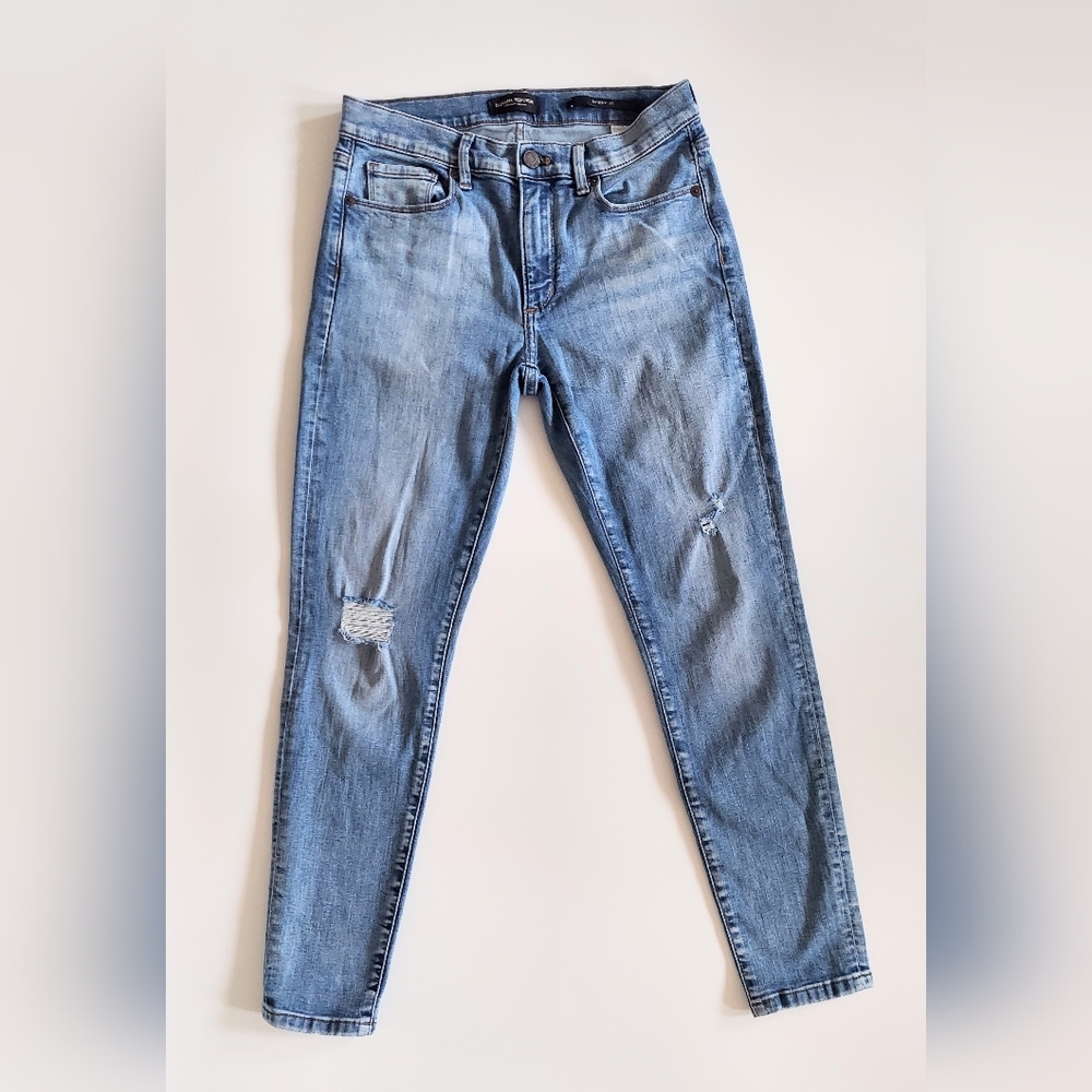 Banana Republic Skinny Jeans Distressed Denim Blue Womens Size US 4 EU 27